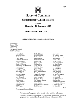 1479 Notices of Amendments