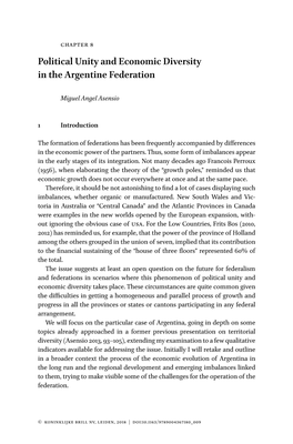 Political Unity and Economic Diversity in the Argentine Federation