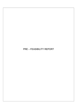 Pre – Feasibility Report