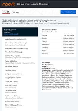 320 Bus Time Schedule & Line Route