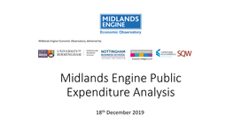 The Midlands Engine Public Expenditure Analysis