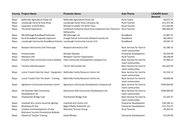 County Project Name Promoter Name Sub-Theme LEADER Grant Amount