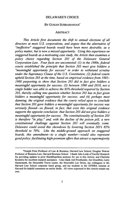 This Article First Documents the Shift to Annual Elections of All Directors at Most U.S