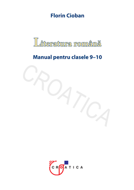 Literatura Română Manual Pentru Clasele 9–10 CROATICA