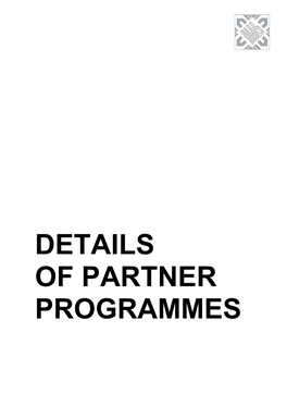 Details of Partner Programmes