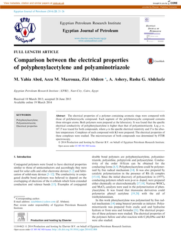 Comparison Between the Electrical Properties of Polyphenylacetylene and Polyaminotriazole