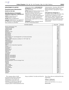 Federal Register/Vol. 86, No. 94/Tuesday, May 18, 2021/Notices