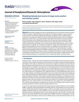 Modeling Haboob Dust Storms in Large-Scale Weather And