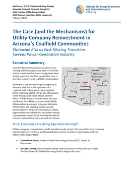 For Utility-Company Reinvestment in Arizona's Coalfield