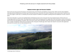 A Landscape View of Gattinara Printed By, and for the Sole Use of . All Rights Reserved © 2015 Vinous Media