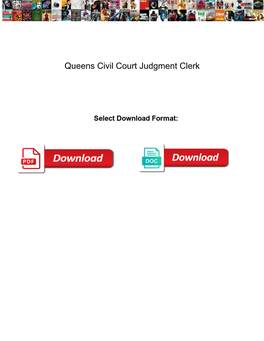 Queens Civil Court Judgment Clerk