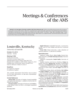 Meetings & Conferences of The