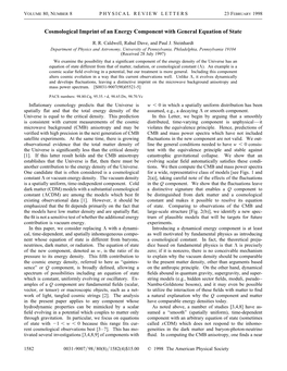 Cosmological Imprint of an Energy Component with General Equation of State