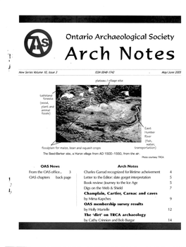 Ontario Archaeological Society Arch Notes