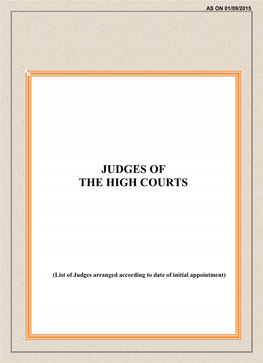 Judges of the High Courts