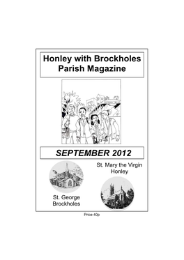 SEPTEMBER 2012 Honley with Brockholes Parish Magazine