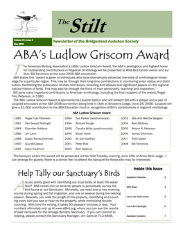 ABA's Ludlow Griscom Award ABA's Ludlow Griscom Award