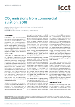 CO2 Emissions from Commercial Aviation, 2018