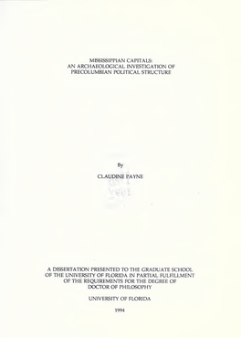 Mississippian Capitals : an Archaeological Investigation Of