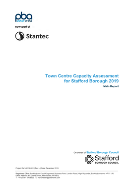 Town Centre Capacity Assessment for Stafford Borough 2019 Main Report