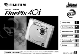 Finepix40i Owner's Manual