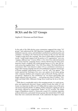 BCRA and the 527 Groups