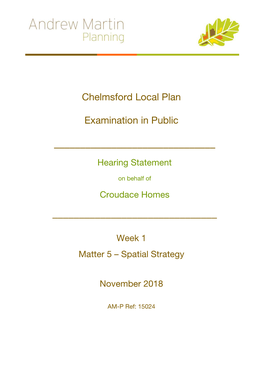 Chelmsford Local Plan Examination in Public