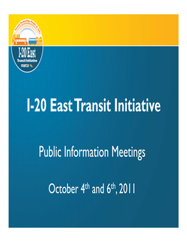 I-20 East Transit Initiative