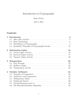 Introduction to Cryptography