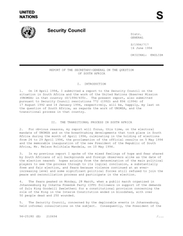 Security Council Distr