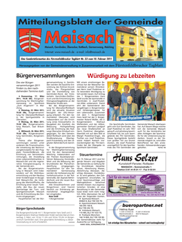 Mitteilungsblatt Februar 2011