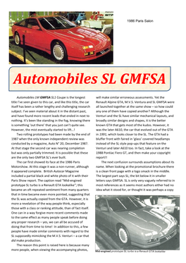 Automobiles SL GMFSA