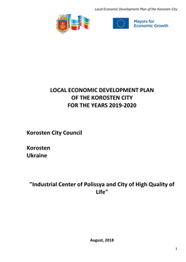 Local Economic Development Plan for 2019-2020 Was Developed