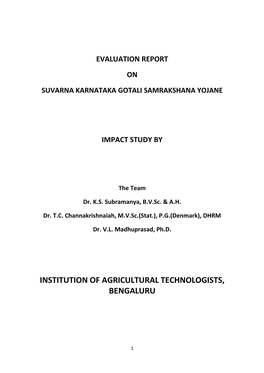 Institution of Agricultural Technologists, Bengaluru