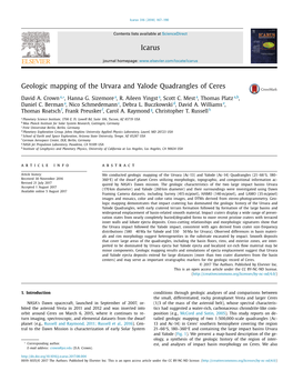 Geologic Mapping of the Urvara and Yalode Quadrangles of Ceres