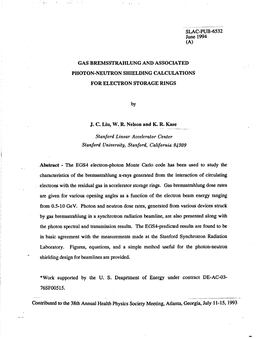 GAS Bremstirahlung and ASSOCIATED PHOTON-NEUTRON