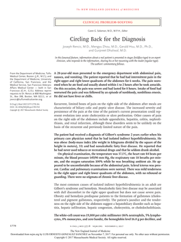 Circling Back for the Diagnosis Joseph Rencic, M.D., Mengyu Zhou, M.D., Gerald Hsu, M.D., Ph.D., and Gurpreet Dhaliwal, M.D.​​