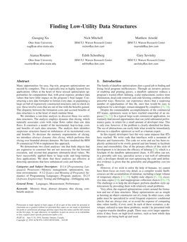Finding Low-Utility Data Structures
