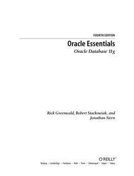 Oracle Essentials Oracle Database 11G