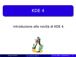 Introduzione Alle Novità Di KDE 4