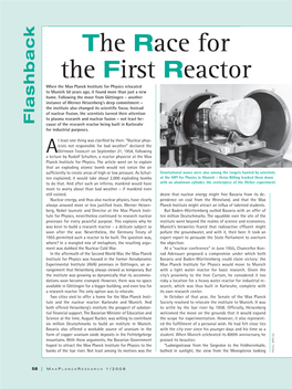 The Race for the First Reactor When the Max Planck Institute for Physics Relocated to Munich 50 Years Ago, It Found More Than Just a New Home