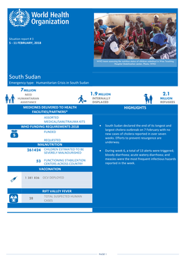 South Sudan Emergency Type: Humanitarian Crisis in South Sudan