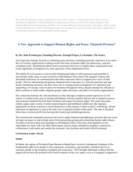 A New Approach to Support Human Rights and Peace: Financial Pressure1