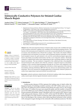 Intrinsically Conductive Polymers for Striated Cardiac Muscle Repair