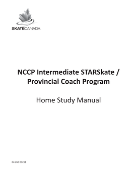 NCCP Intermediate Starskate / Provincial Coach Program Home Study Manual