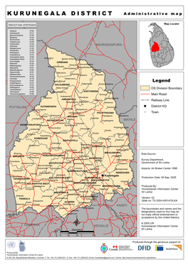 Kurunegala District Map [