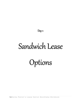 Sandwich Lease Options