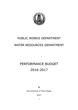 Public Works Department Water Resources Department