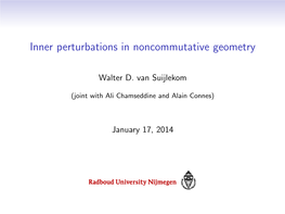 Inner Perturbations in Noncommutative Geometry