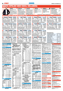 Odds Bæsta Spelen Med Eskil Hellberg
